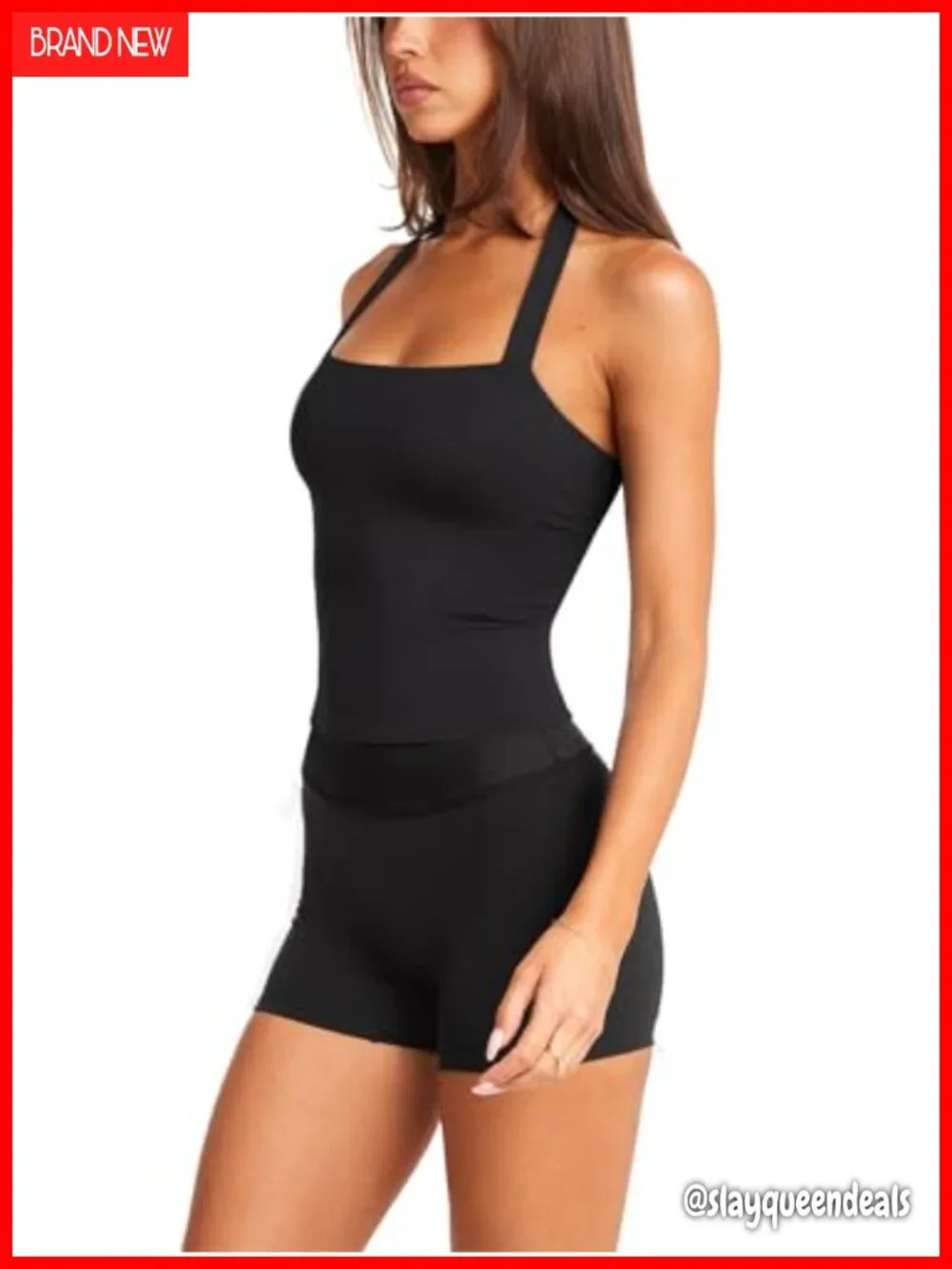 Women's Halter Sports Bra Workout Tank Top Crop Top Wirefree Sleeveless Y2K